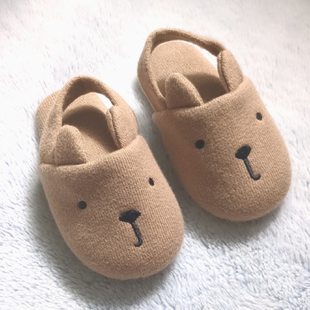 EUC Sz 7/8 babyGap Gap Baby Toddler Cashsoft Slippers 🐻 Brannan Bear Teddy